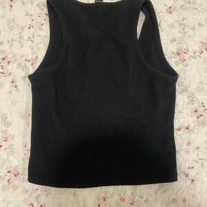 Forever 21 Black Ribbed Tank Top